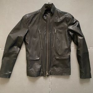Theory leather jacket men's-XS
